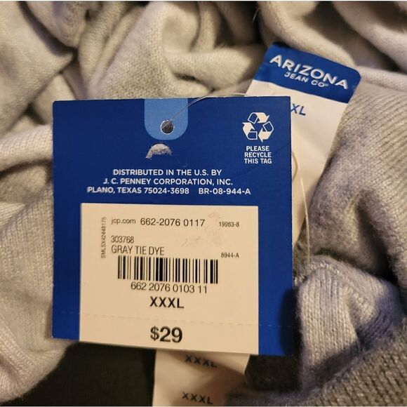 Arizona  set of (2) cropped XXXL tops gray tie dye/ olive green NWT - Picture 5 of 9